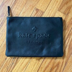 ♠️Kate Spade Embossed Pebbled Leather Clutch/Makeup Pouch